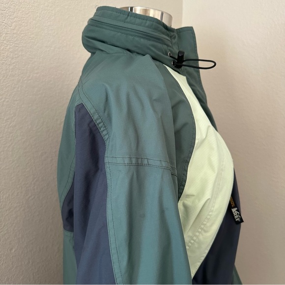 REI Elements Women's Hooded Full Zip Outdoor Jacket Multi Green Size L - Picture 7 of 16